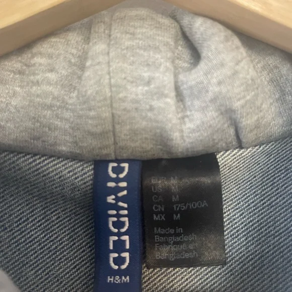 H&M Gray and Blue Hooded Jacket - Picture 2 of 3